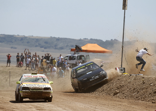 Mucho calor en la tercera prueba del Open Navarro de Autocross